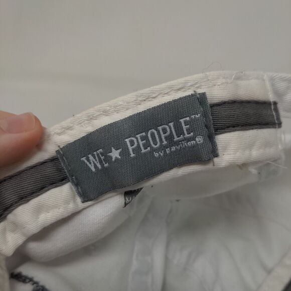 Cat People Slideback Hat White OSFA Embroidered Adjustable We People - Picture 8 of 10